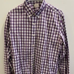 J. Crew Gingham Plaid Button-down Shirt Large